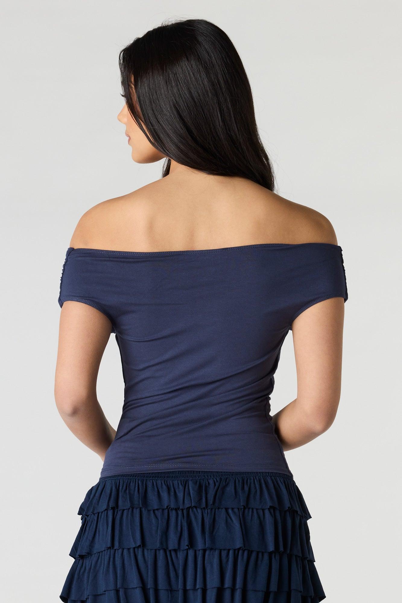 Ruched Off Shoulder Top Female Product Image