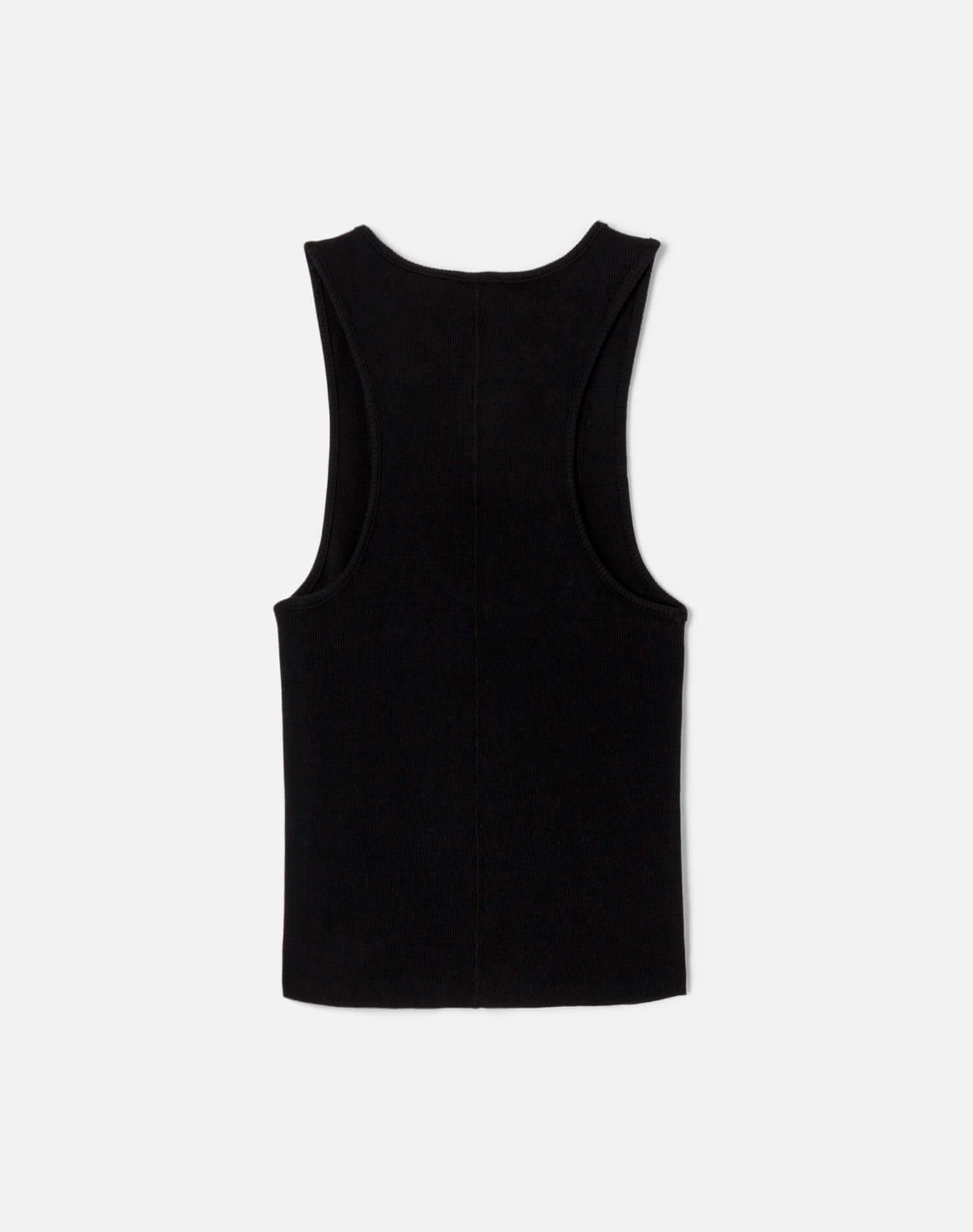 Hanes Cut Off Tank - Black Product Image