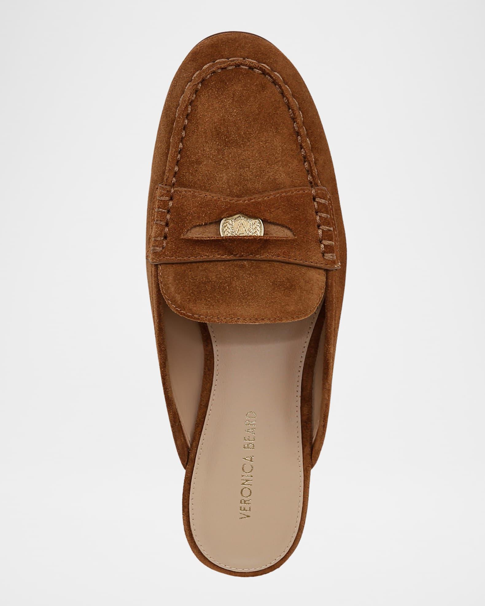 Suede Penny Loafer Mules Product Image