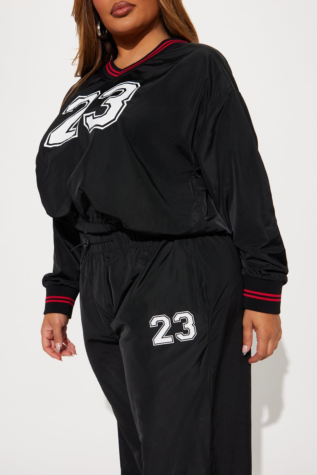 Twenty Three Windbreaker Pant Set - Black Product Image
