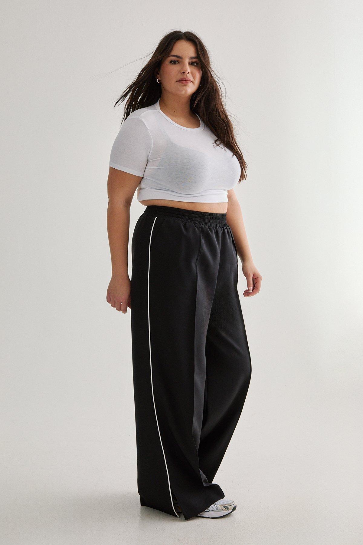 Plus Tailored Contrast Piped Joggers Product Image