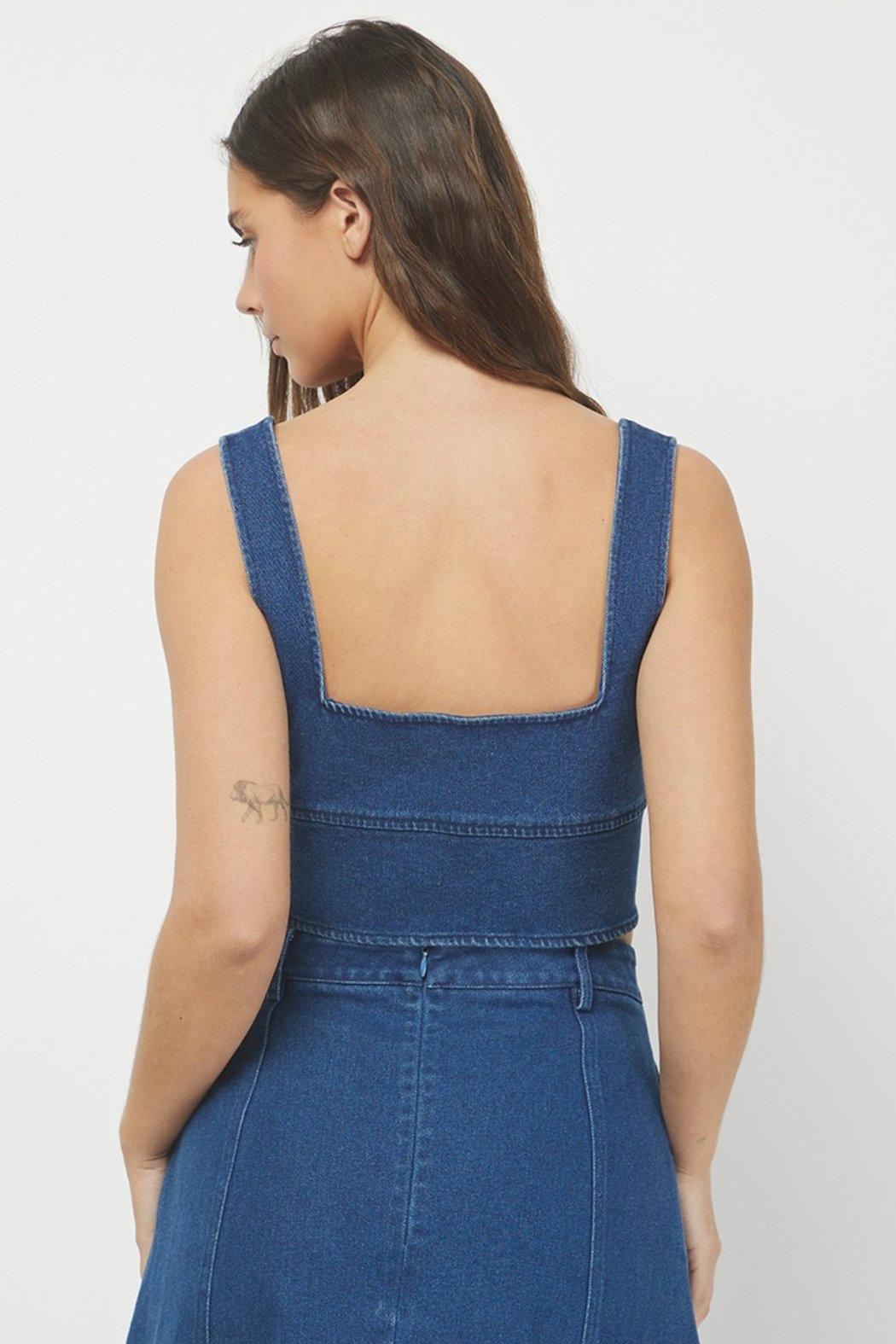 Denim Corset Top Product Image
