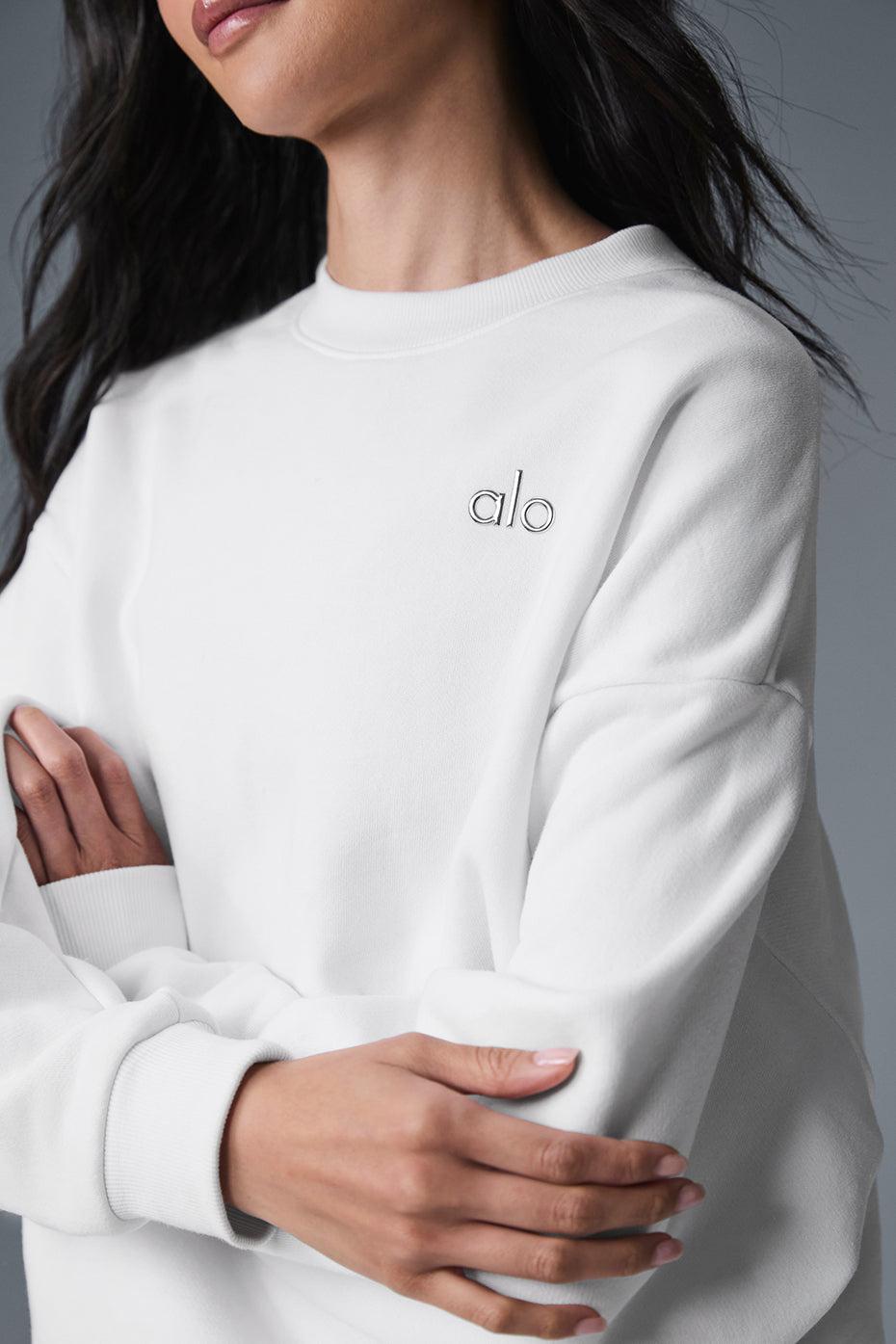 Accolade Crew Neck Pullover - White Product Image