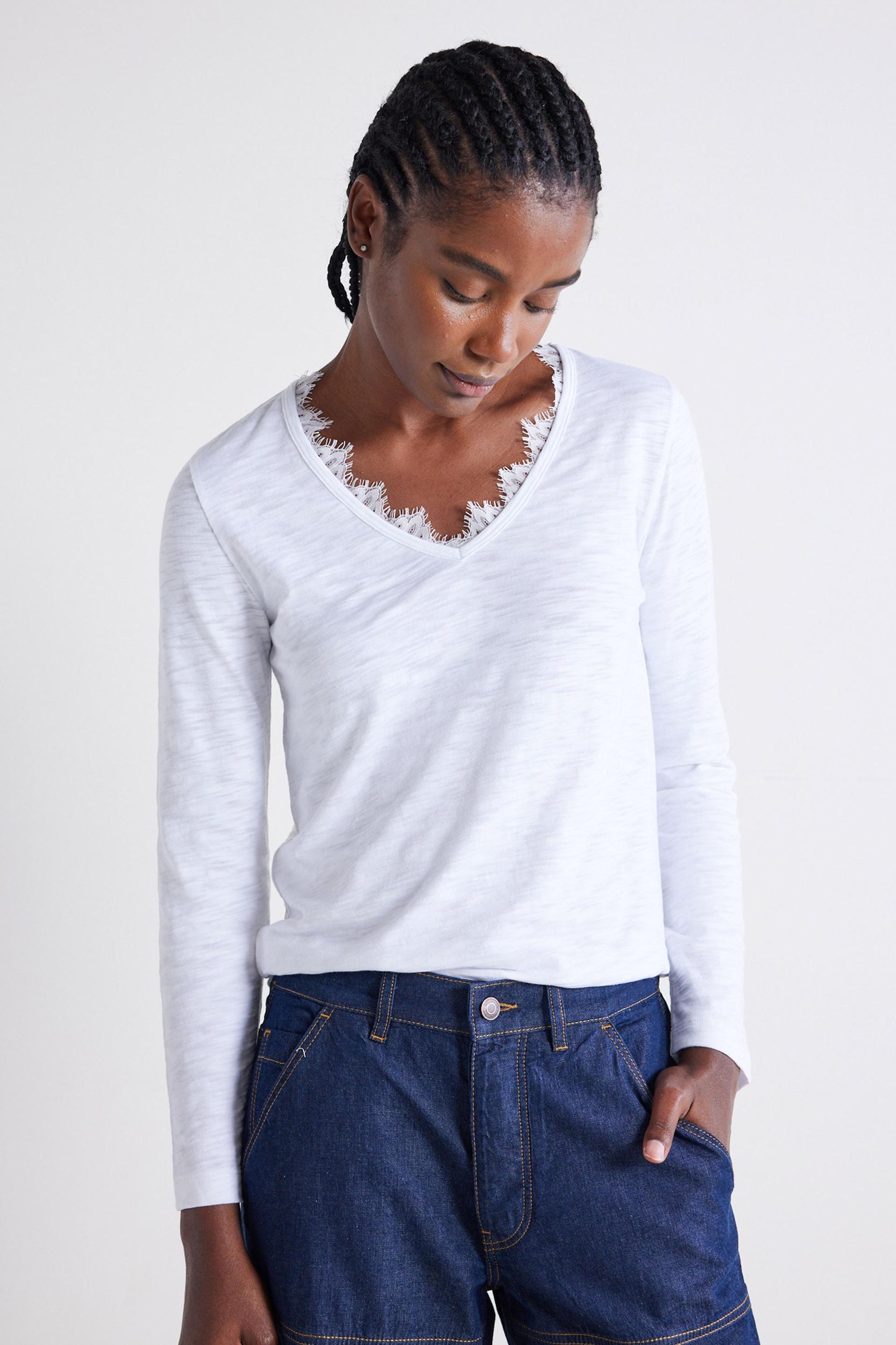 Out from Under Lace Trim Long Sleeve Product Image