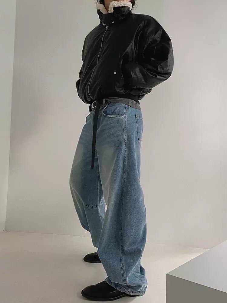 RT No. 11939 BLACK COLLAR FUR LEATHER JK Product Image