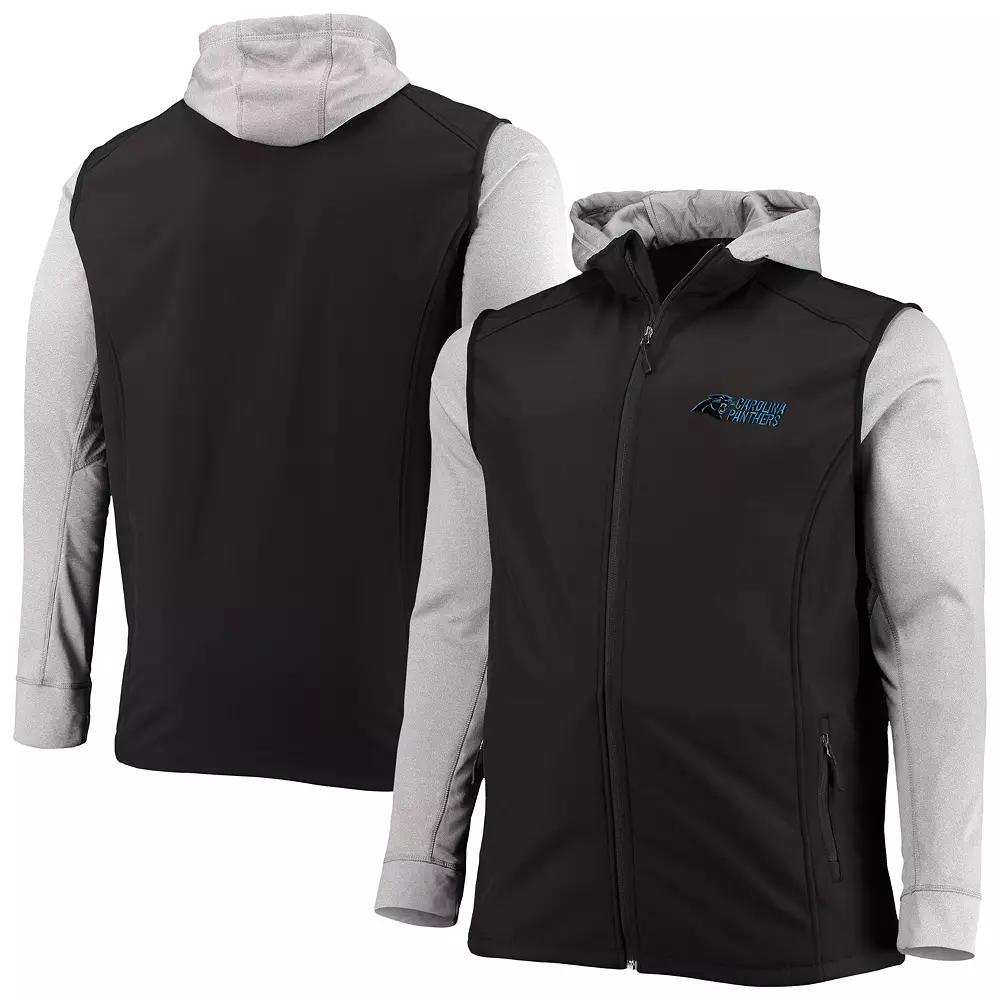 Men's Dunbrooke Black/Gray Carolina Panthers Big & Tall Alpha Full-Zip Hoodie Jacket,  Product Image