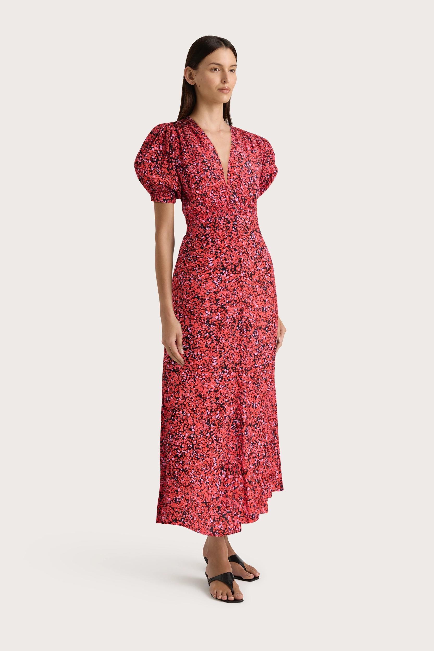 Bellavista Midi Dress Meander Micro Red - Final Sale Product Image