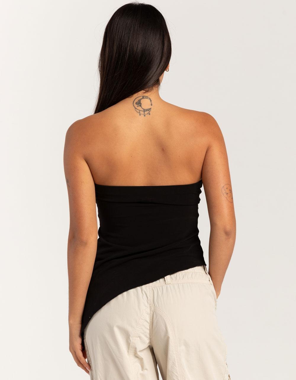 BDG Urban Outfitters Asymmetrical Bandeau Womens Top - BLACK Product Image