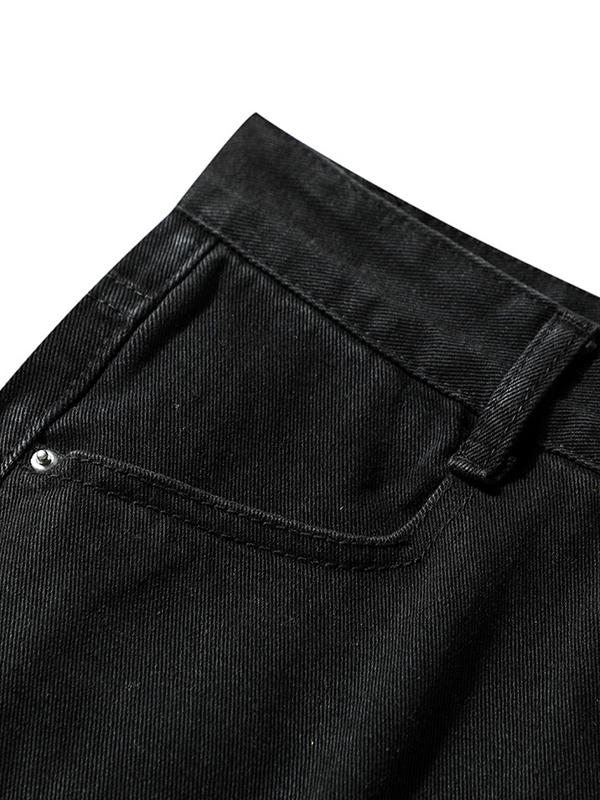 Men's Multi Tattered Design Loose Jeans Product Image