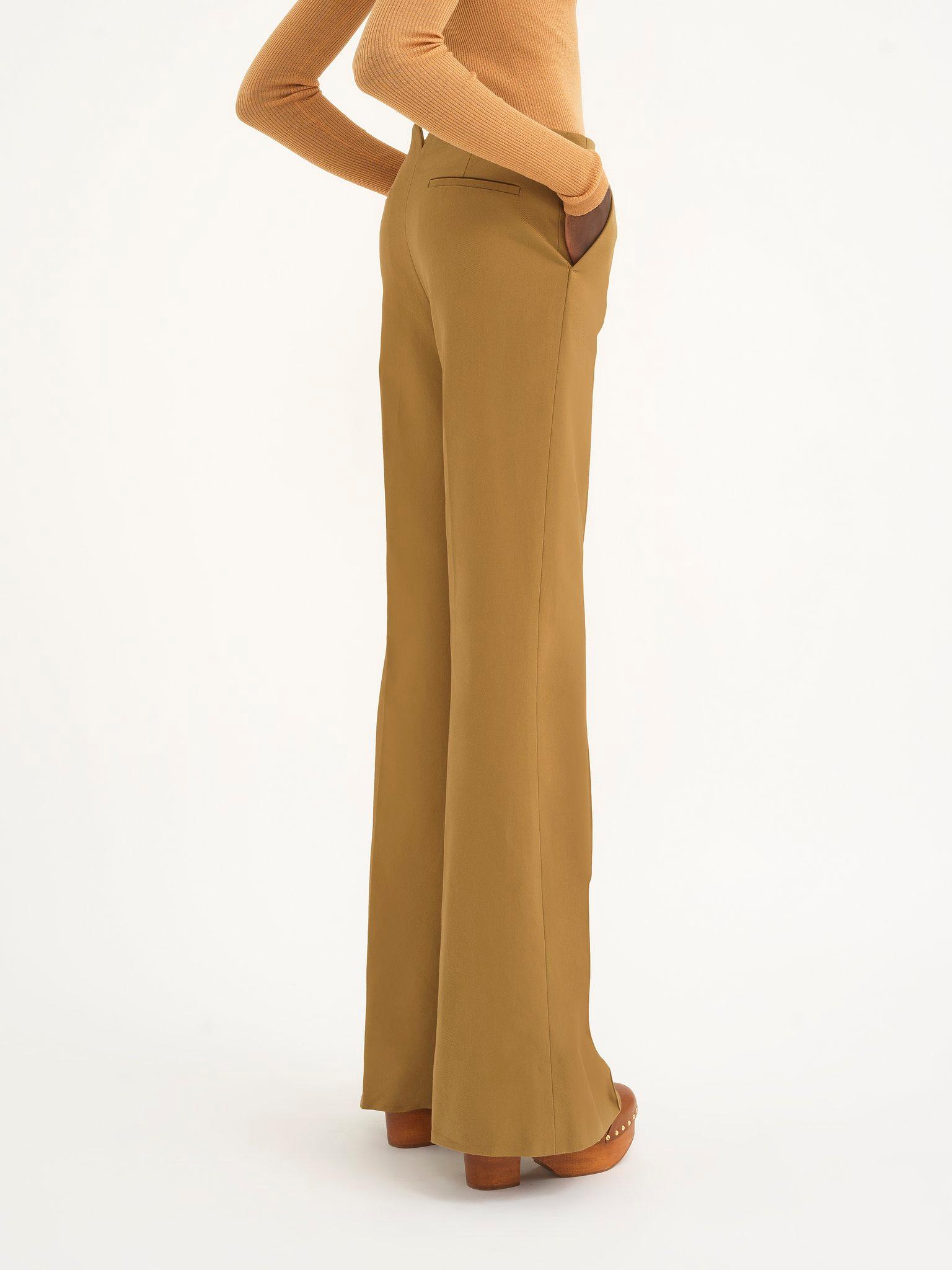 Flare pants in cotton drill Product Image