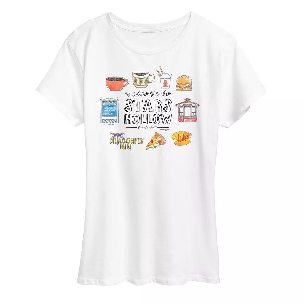 Women's Gilmore Girls Stars Hollow Grid Graphic Tee, Girl's,  Product Image