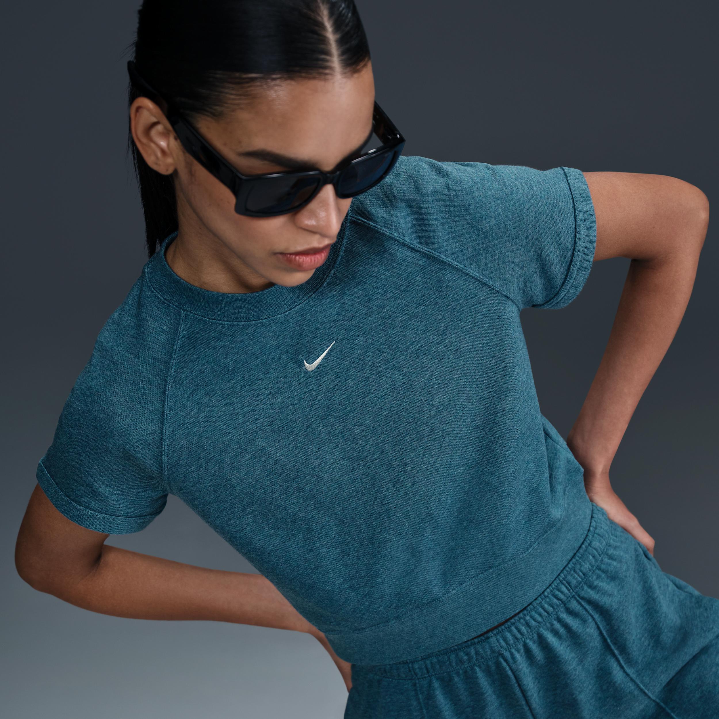 Nike Sportswear Chill Terry Women's Short-Sleeve French Terry Top Product Image