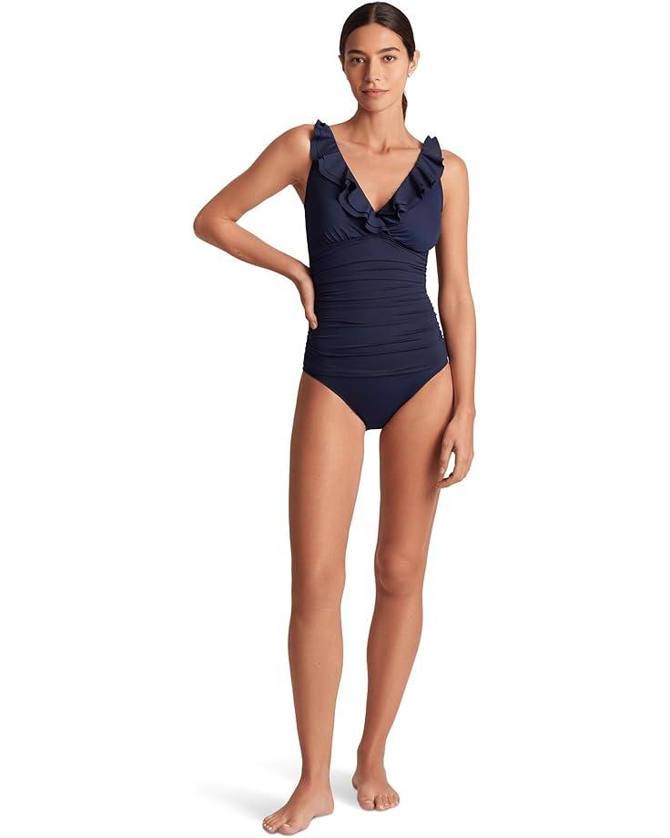 Beach Club Solid Ring Front One Piece Product Image