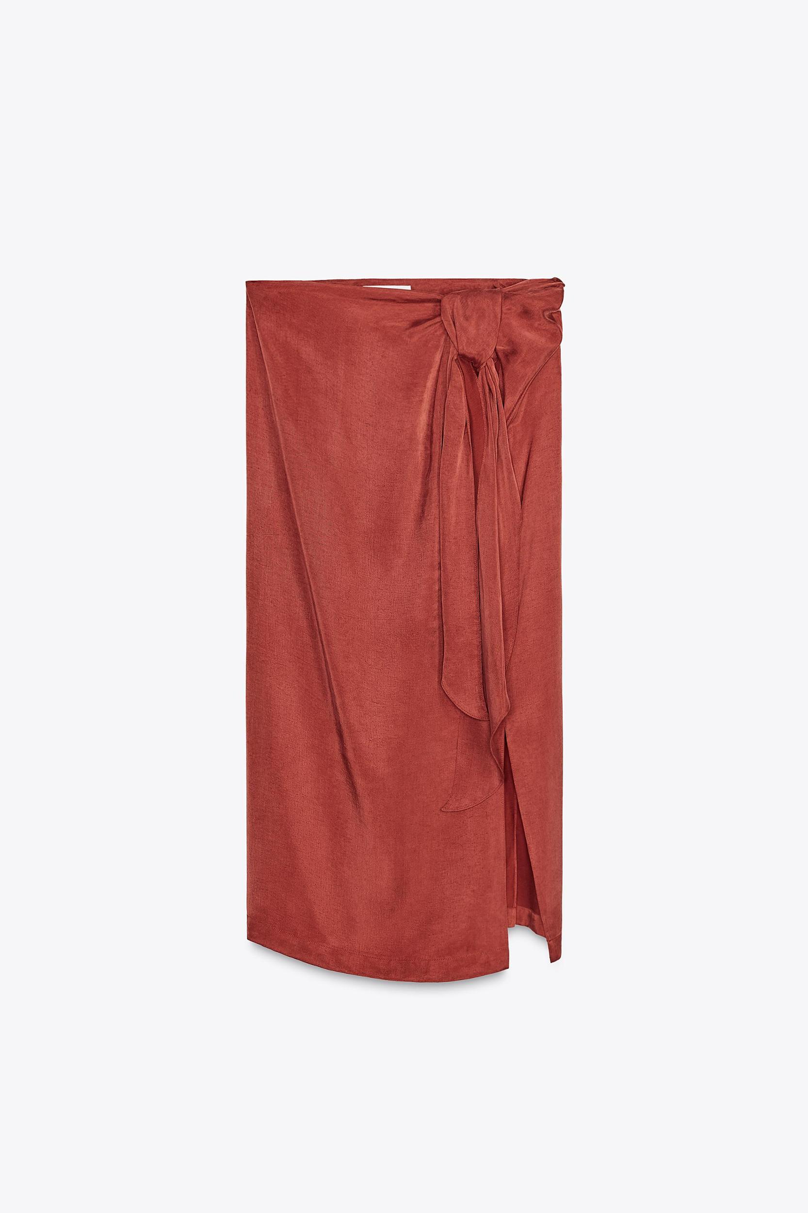 ZW COLLECTION TIE MIDI SKIRT Product Image