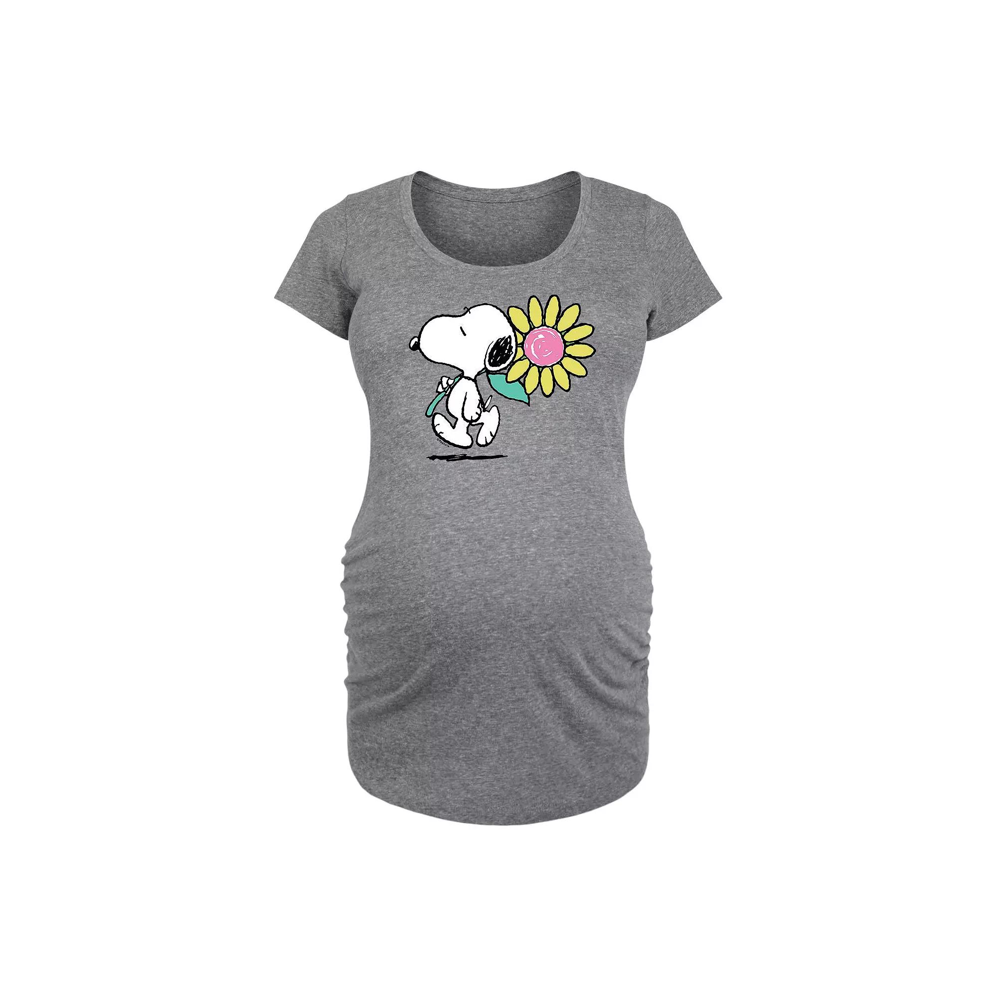 Maternity Peanuts Snoopy Daisy Graphic Tee, Women's,  Product Image