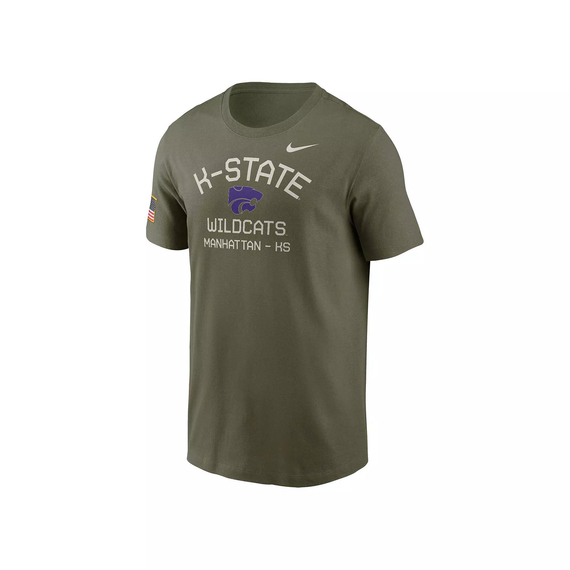 Men's Nike  Olive Kansas State Wildcats 2024 Military Appreciation Performance T-Shirt, Size: Medium, Team Product Image
