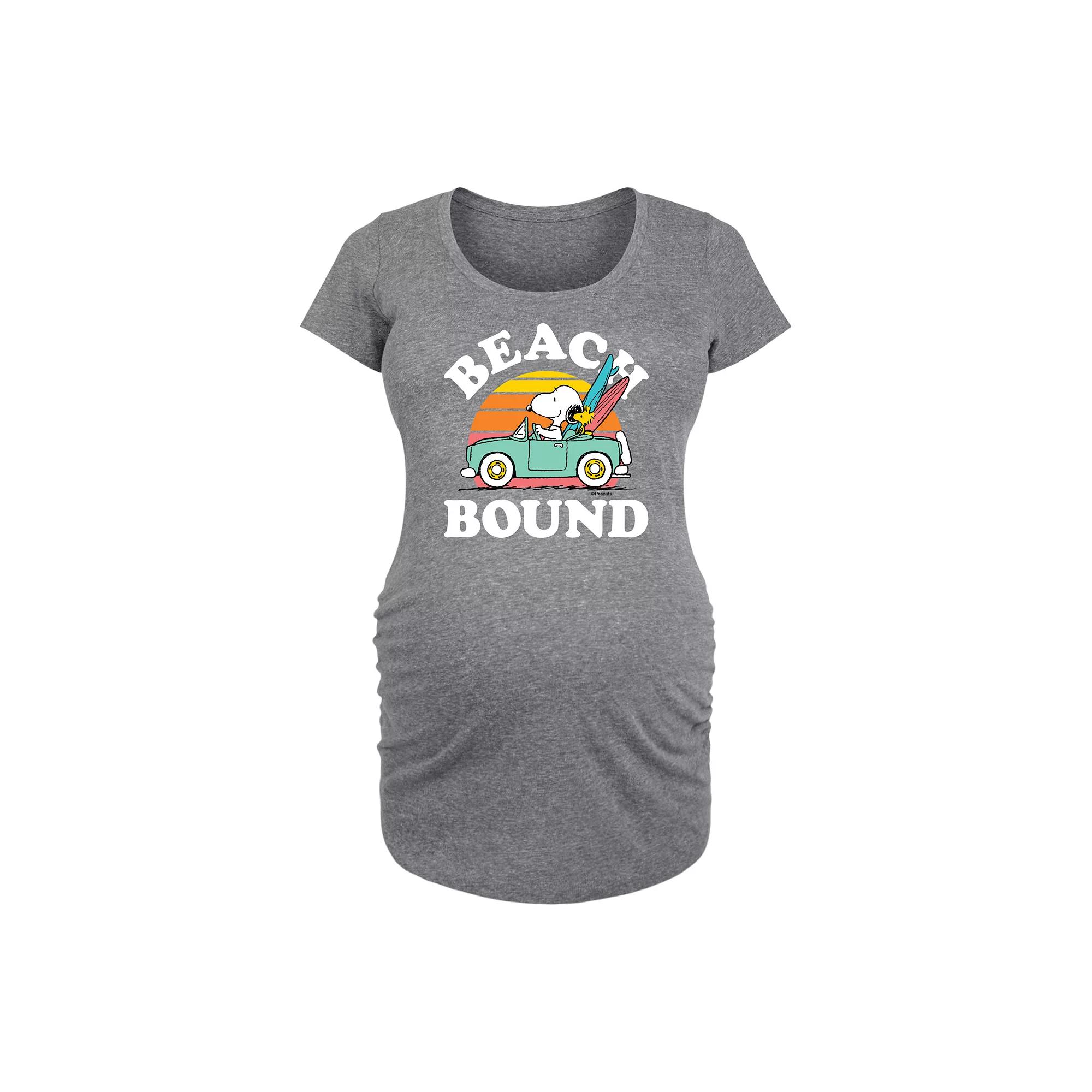 Maternity Peanuts Snoopy & Woodstock Beach Bound Graphic Tee, Women's,  Product Image