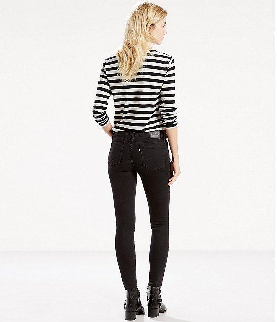 Levi's® 711 Mid Rise Black Skinny Jeans Product Image