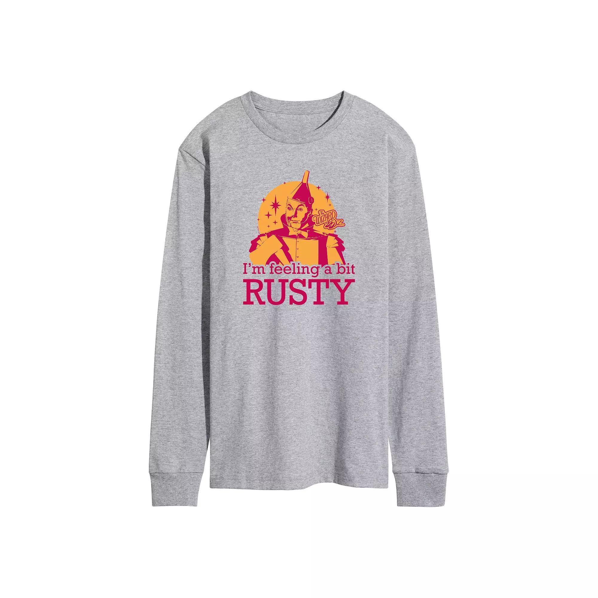 Men's Wizard of Oz A Bit Rusty Long Sleeve Graphic Tee,  Product Image