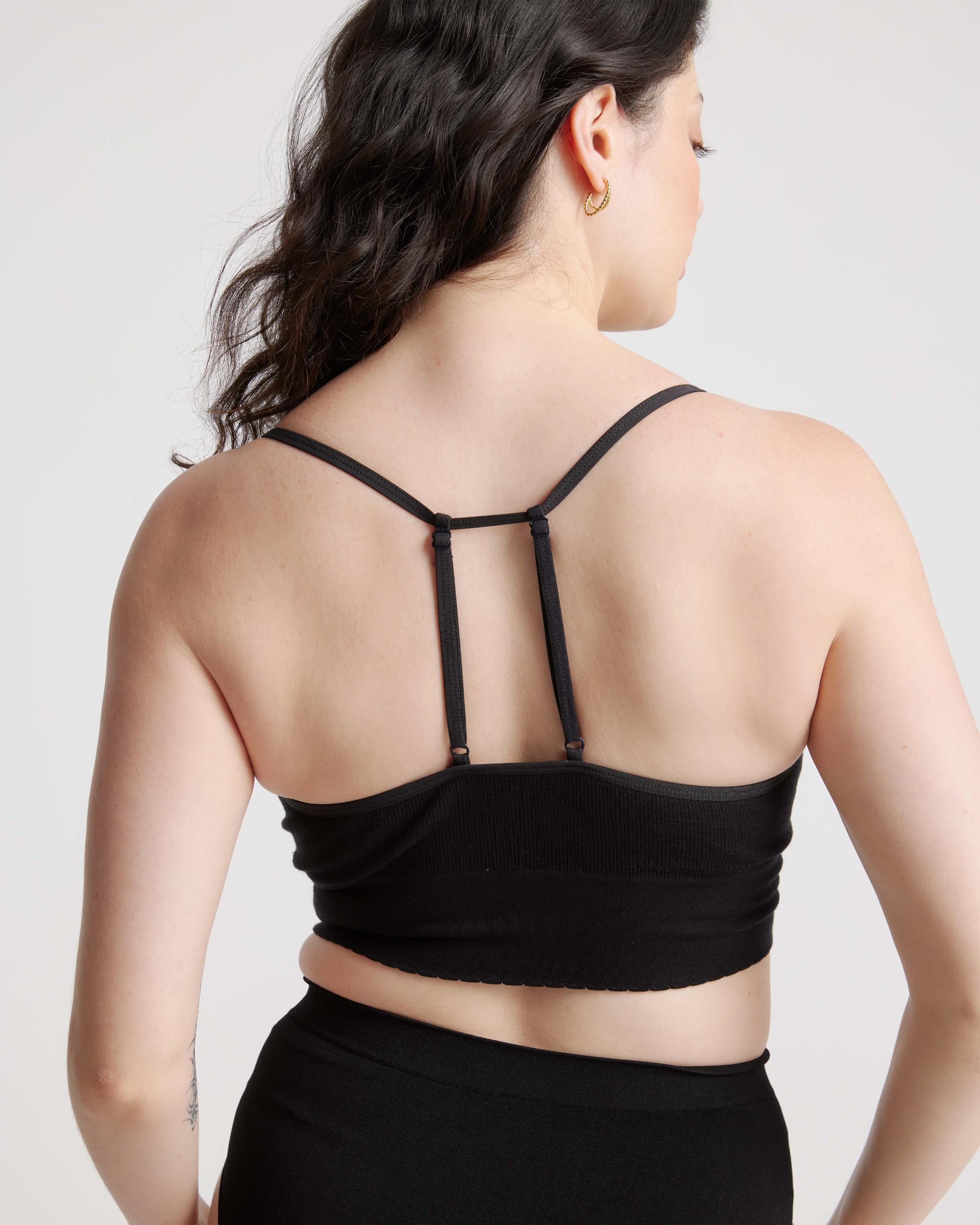 Quince | Women's Comfort Rib T-Back Bralette Size Large/XL, Nylon/Spandex Product Image