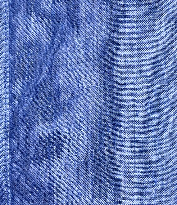 J.McLaughlin Britt Linen Point Collar Long Sleeve Button Front Blouse Product Image