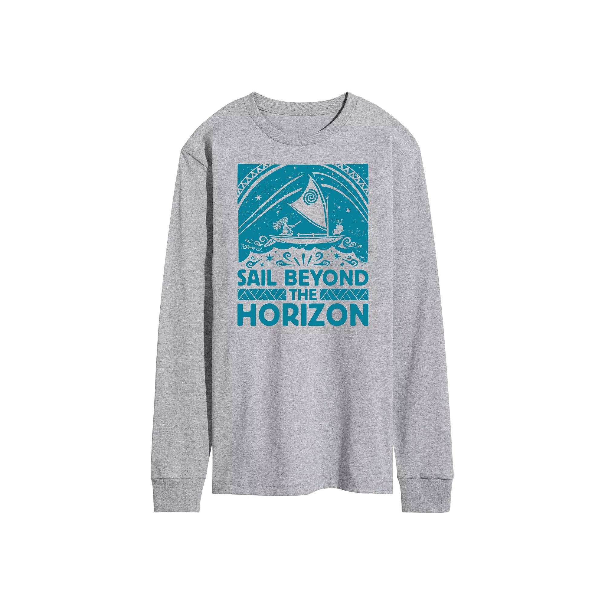 Disney's Moana Men's Beyond Horizon Long Sleeve Graphic Tee,  Product Image