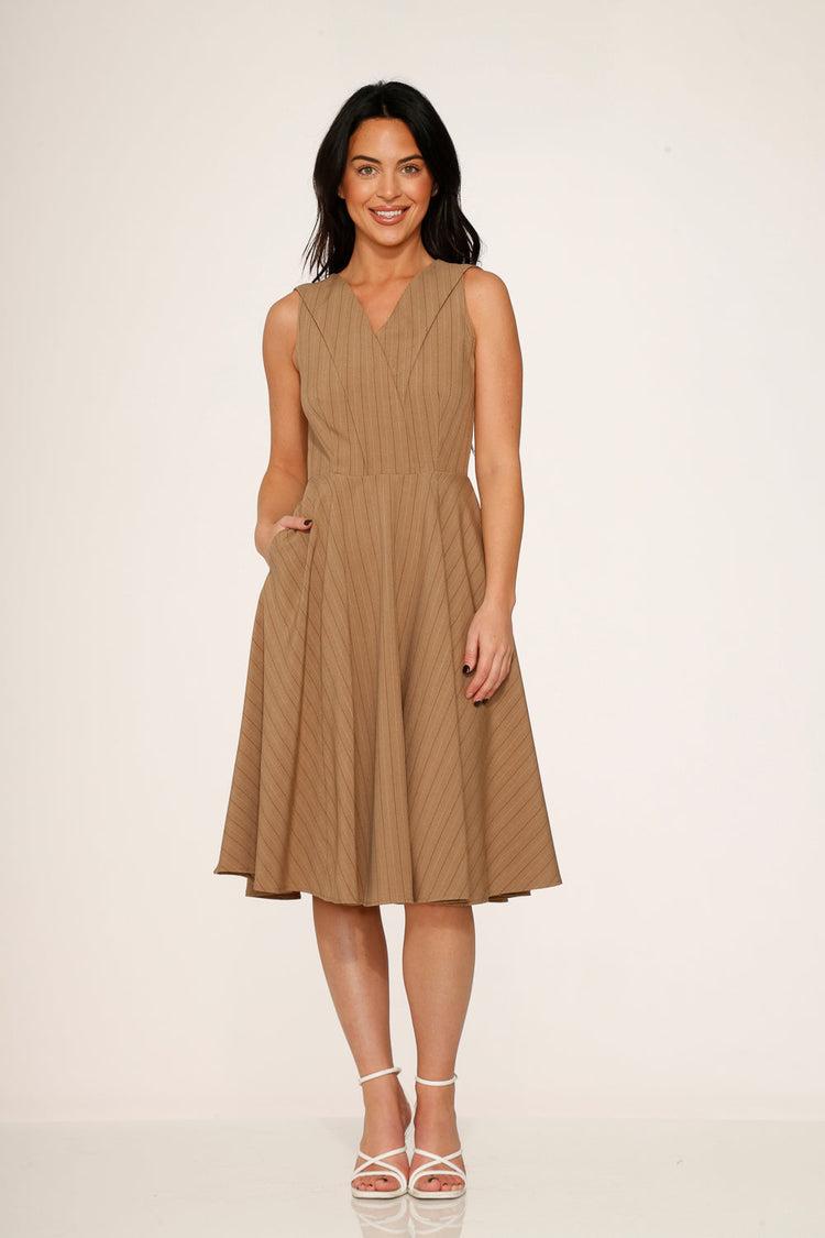 Camel Swing Dress Product Image