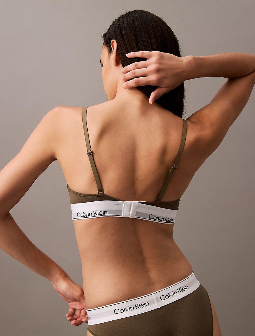 Icon Cotton Modal Lightly Lined Triangle Bralette Product Image