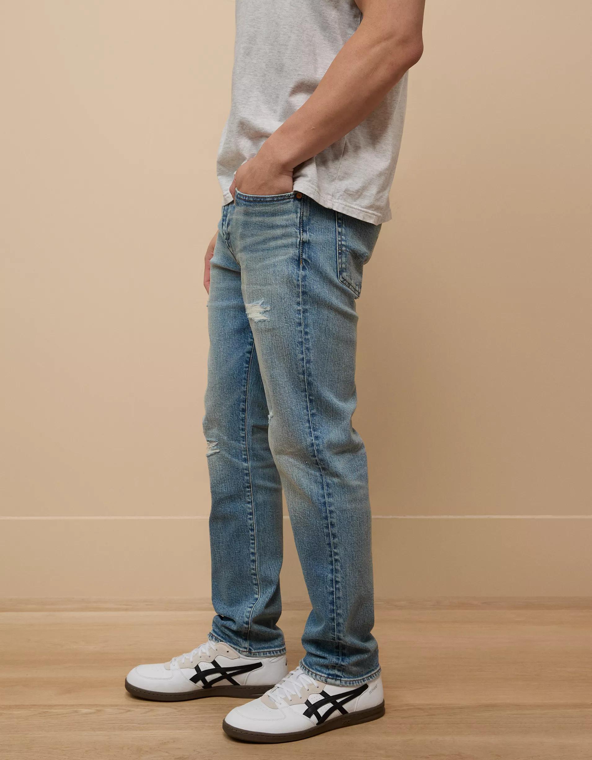 AE EasyFlex Patched Slim Straight Jean Product Image