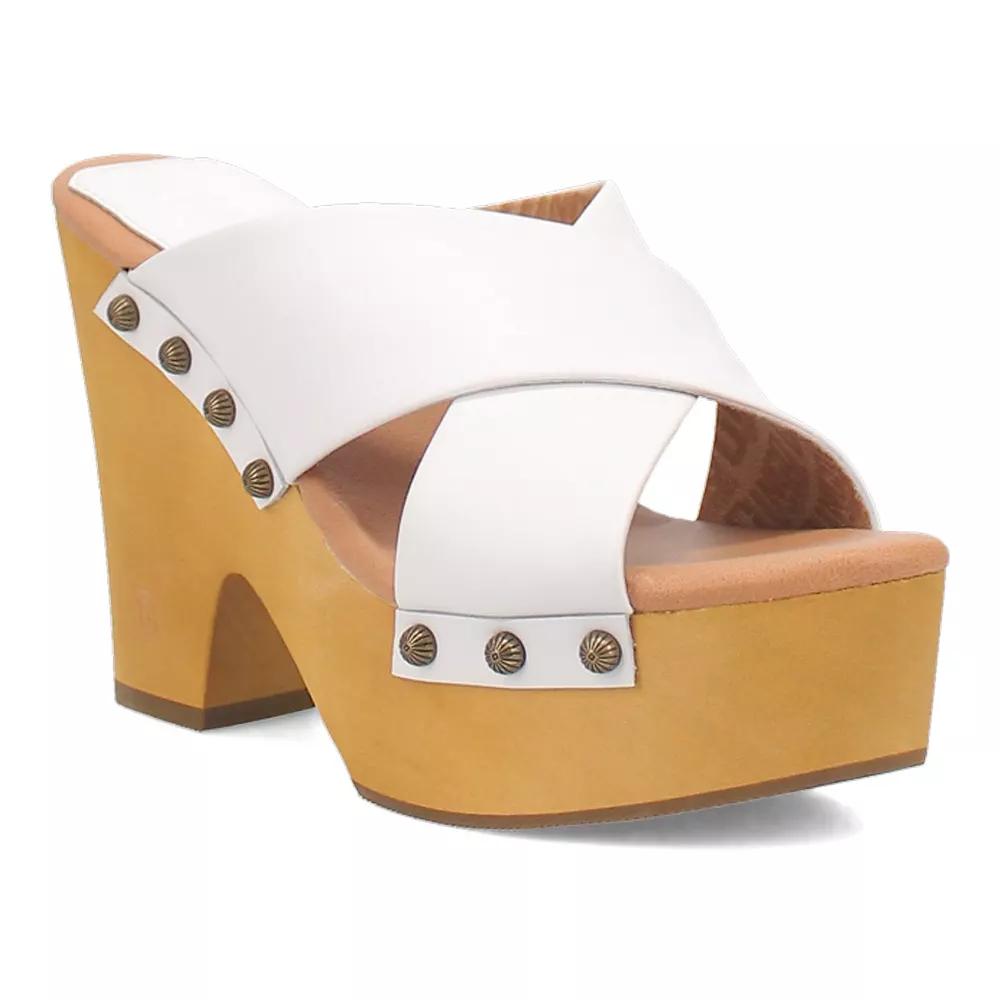 Dingo Driftwood Womens Leather Platform Sandals Product Image