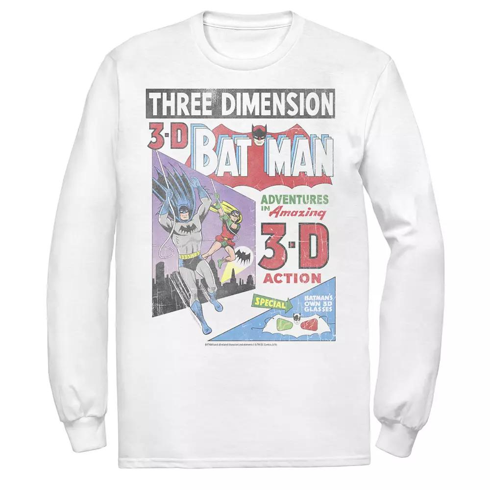 Men's DC Comics Batman Three Dimension Vintage Comic Cover Tee,  Product Image