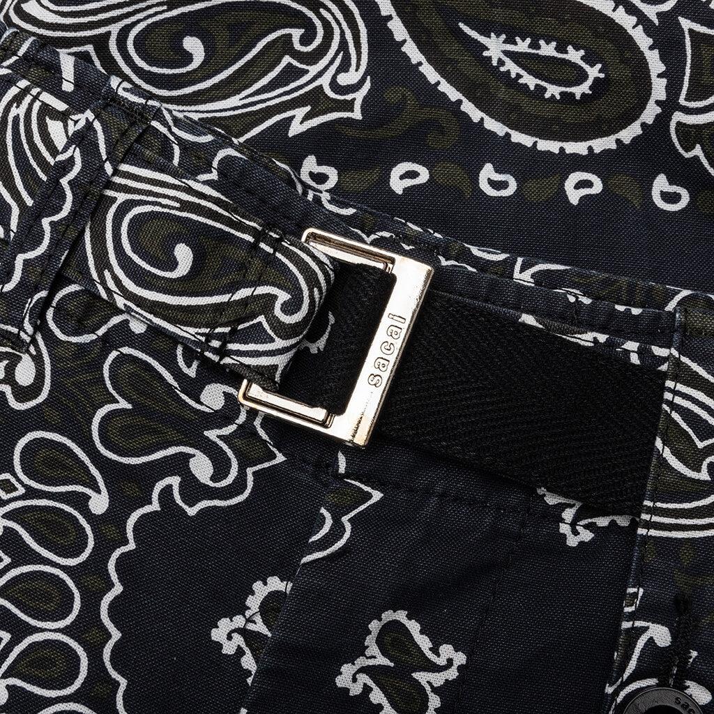 Bandana Print Pants - Navy Male Product Image