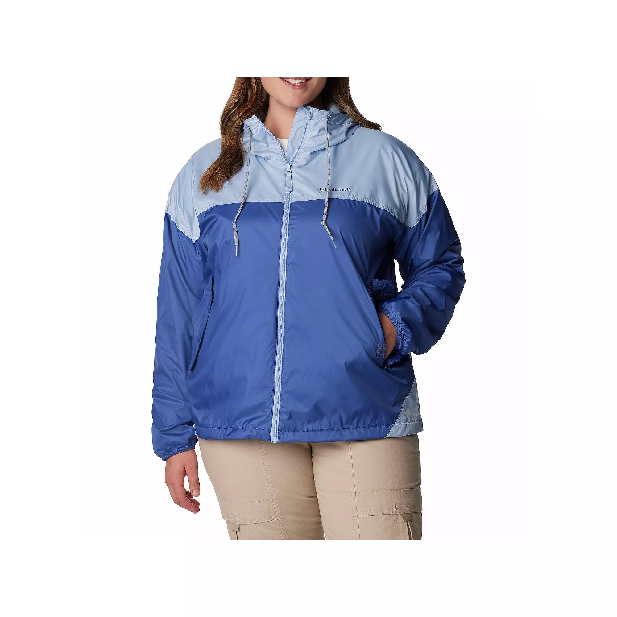 Plus Size Columbia Flash Challenger Fleece Lined Windbreaker Jacket, Women's, Size: 1XL, Eve Product Image