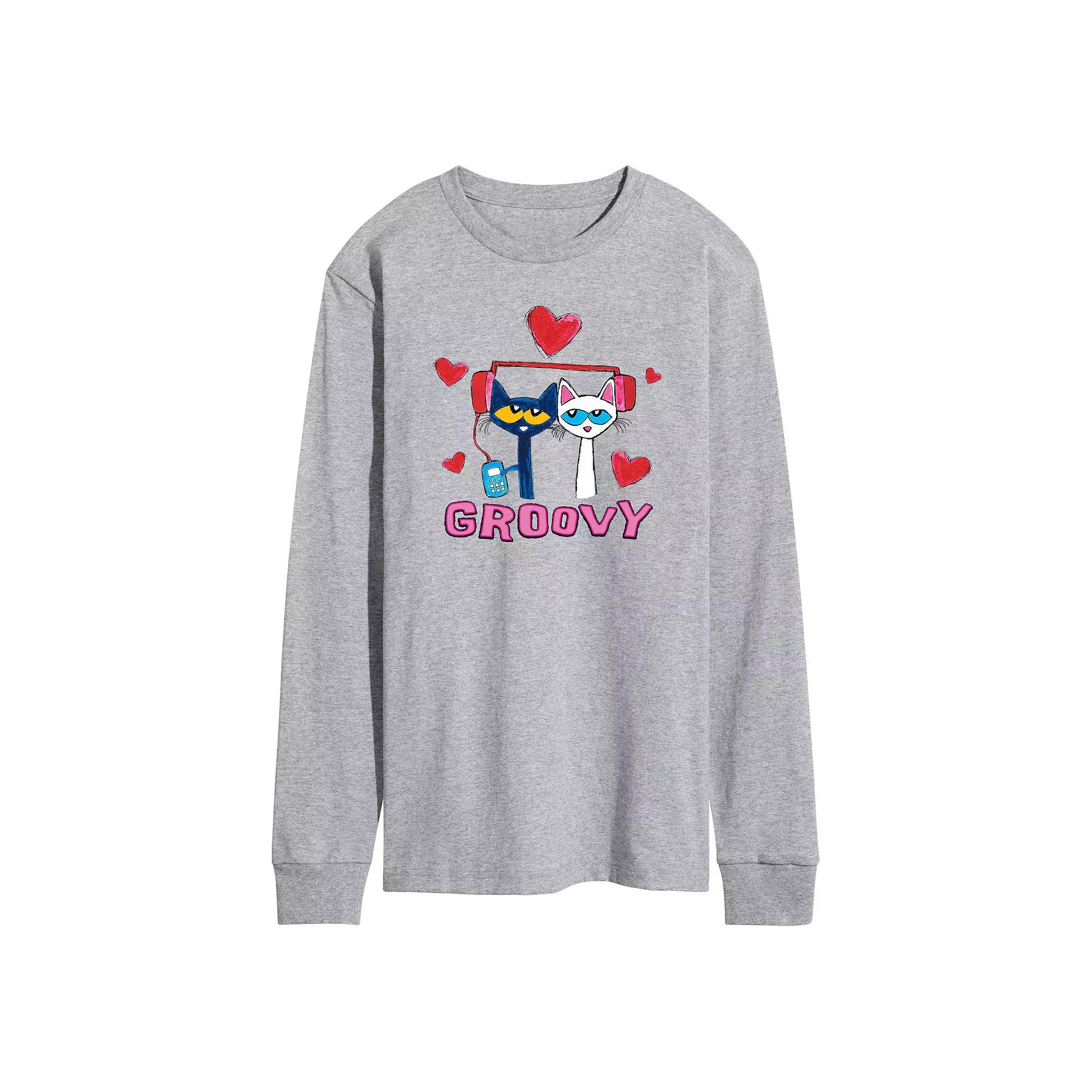 Men's Pete the Cat Groovy Long-Sleeve Tee,  Product Image