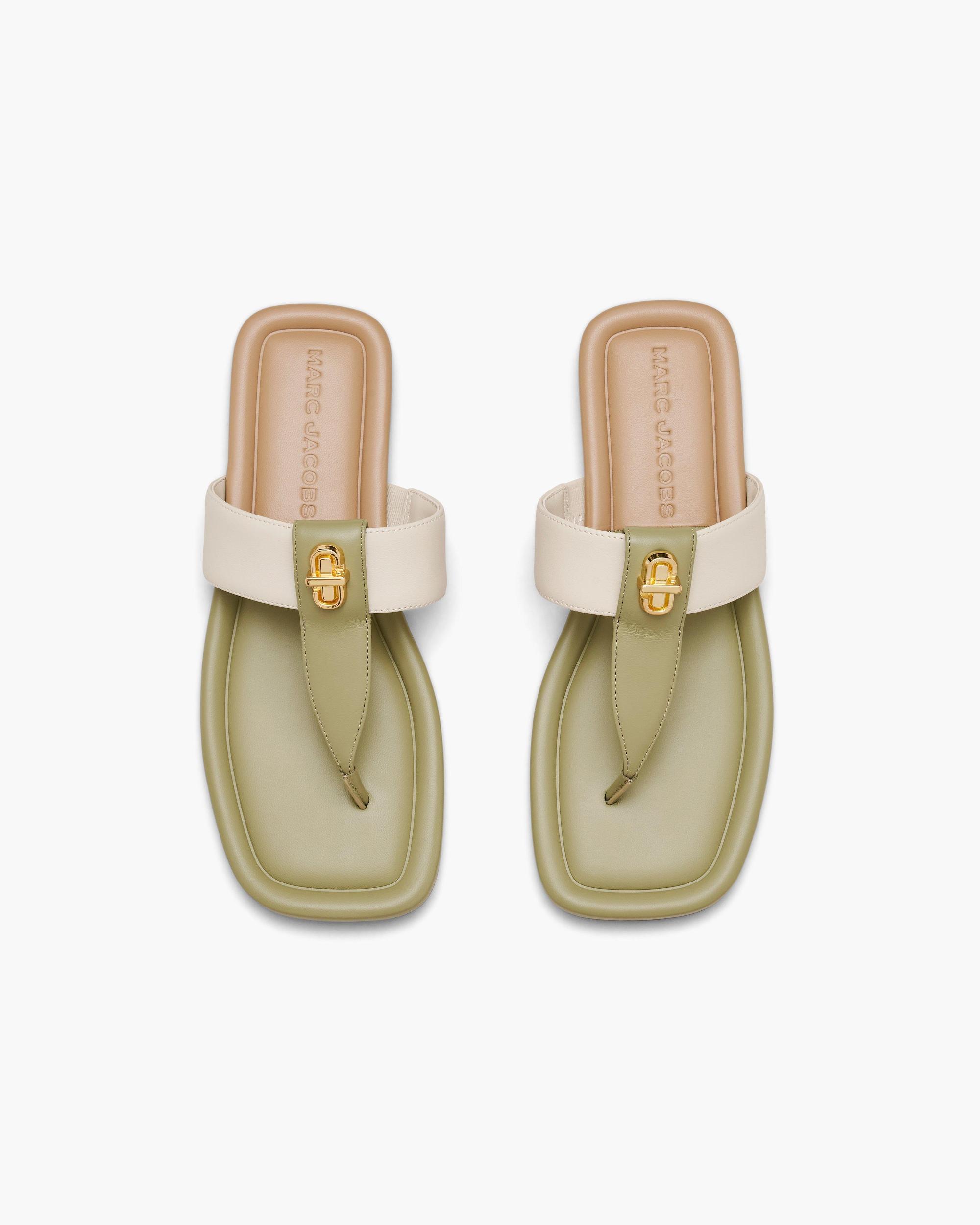 The Colorblock Dual T-Strap Sandal Product Image