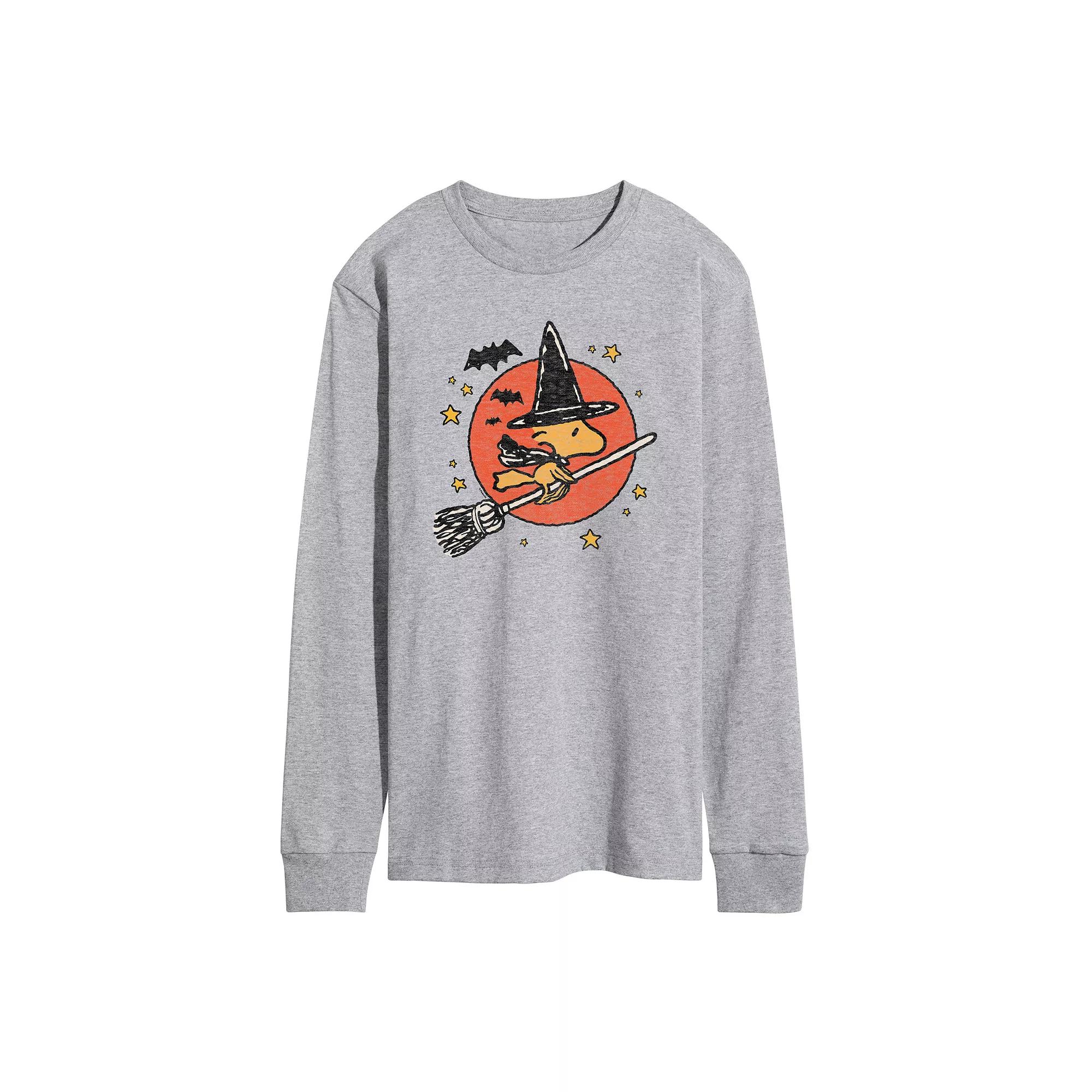 Men's Peanuts Woodstock Witch Long Sleeve Graphic Tee,  Product Image
