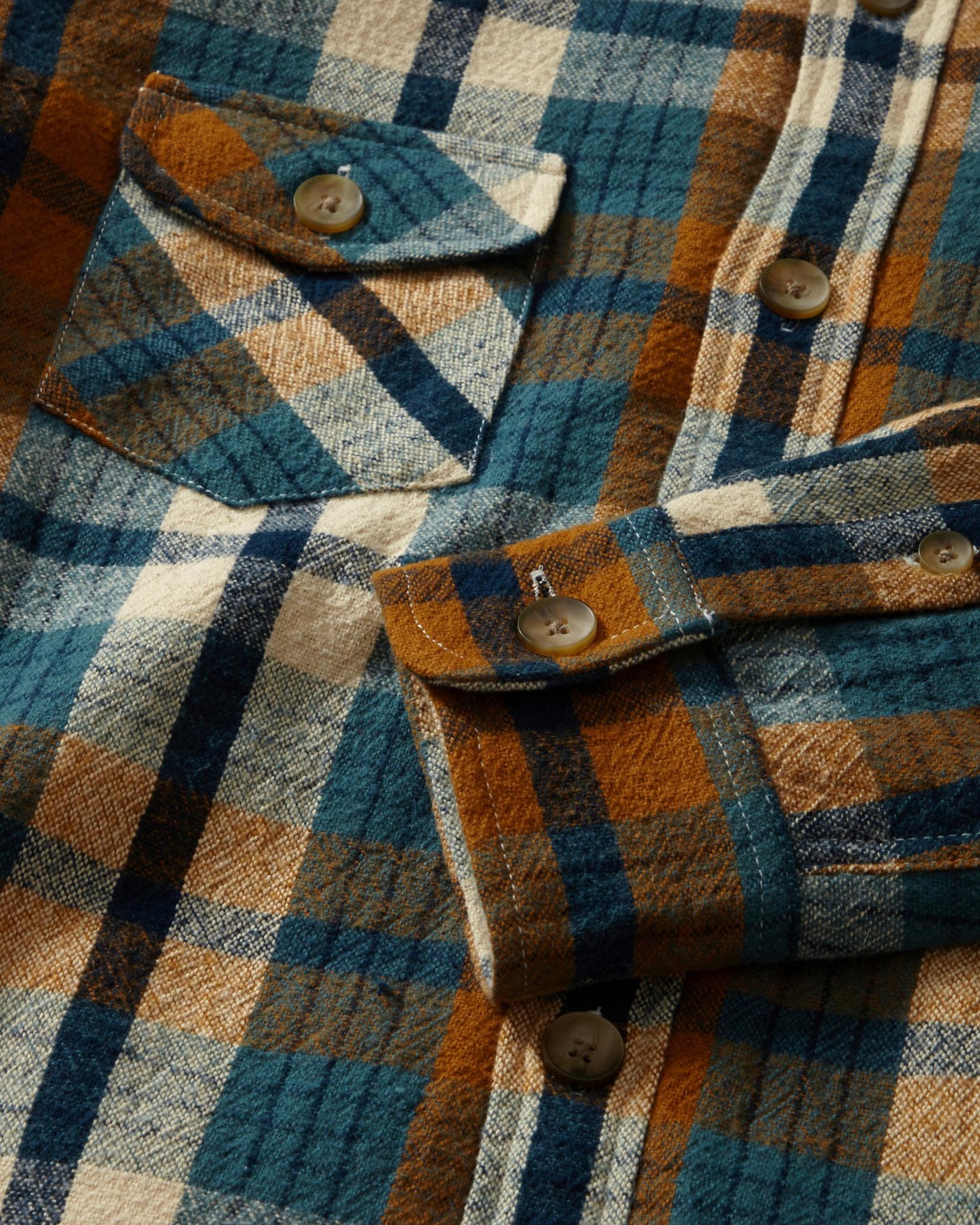 Edmund Sherpa Lined Shirt Jacket - Blue Biscuit Product Image