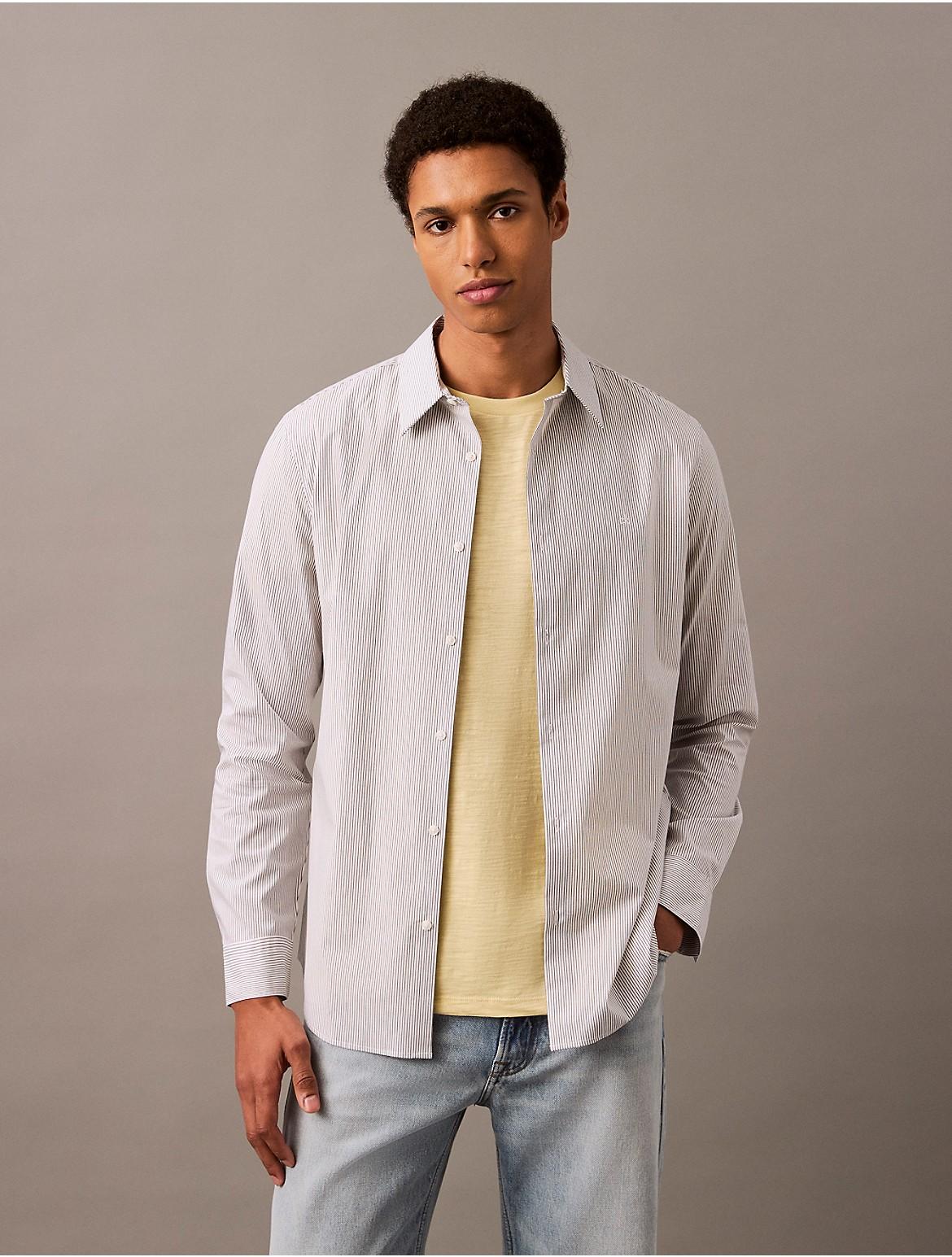 Calvin Klein Mens Pure Poplin Stretch Shirt - White Product Image