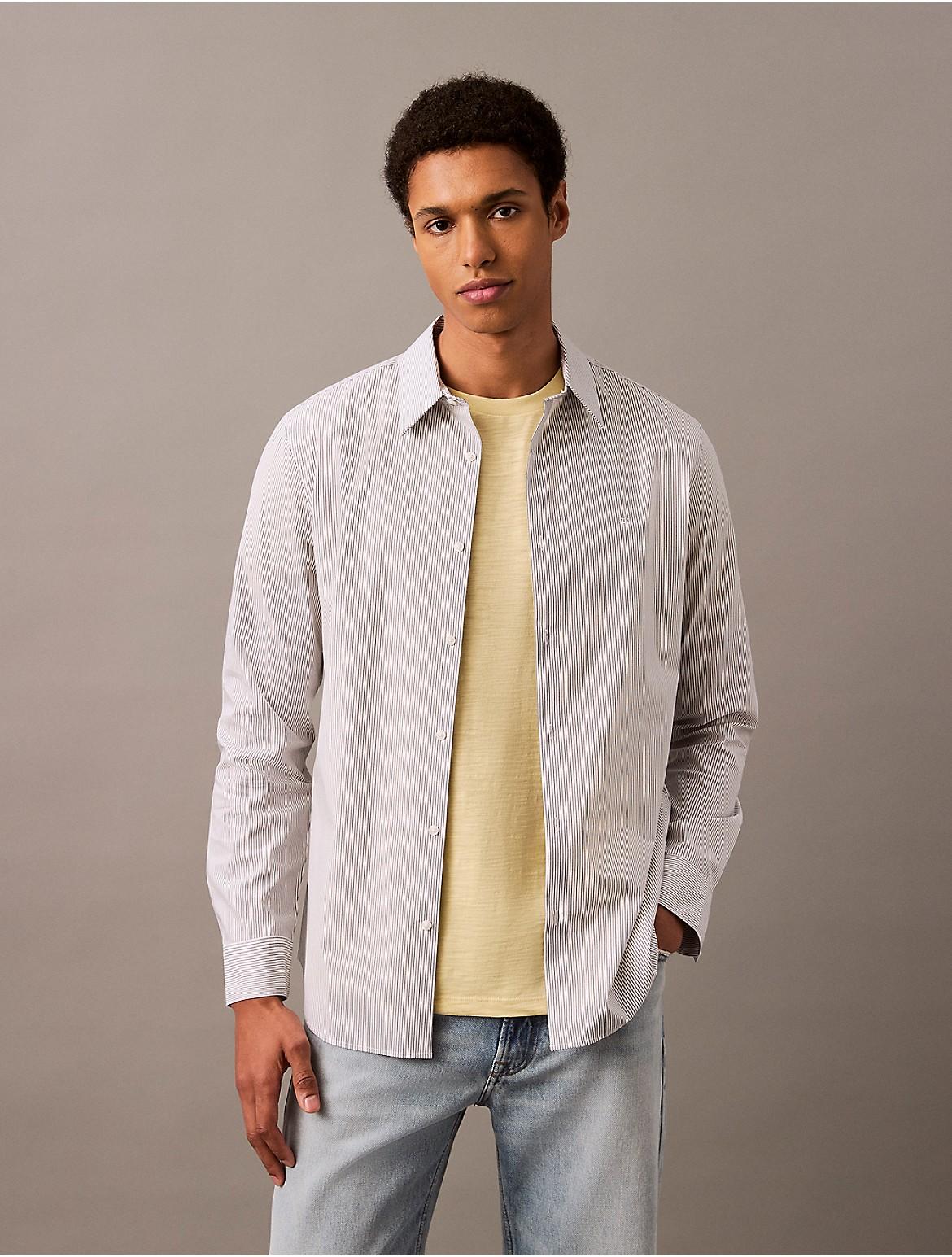 Calvin Klein Mens Pure Poplin Stretch Shirt - White Product Image