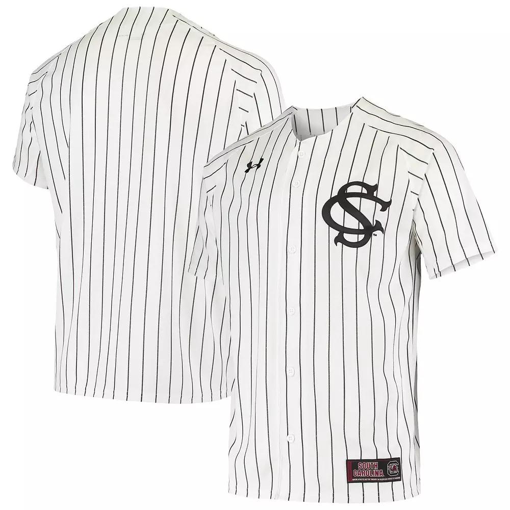 Men's Under Armour White South Carolina Gamecocks Replica Performance Baseball Jersey,  Product Image