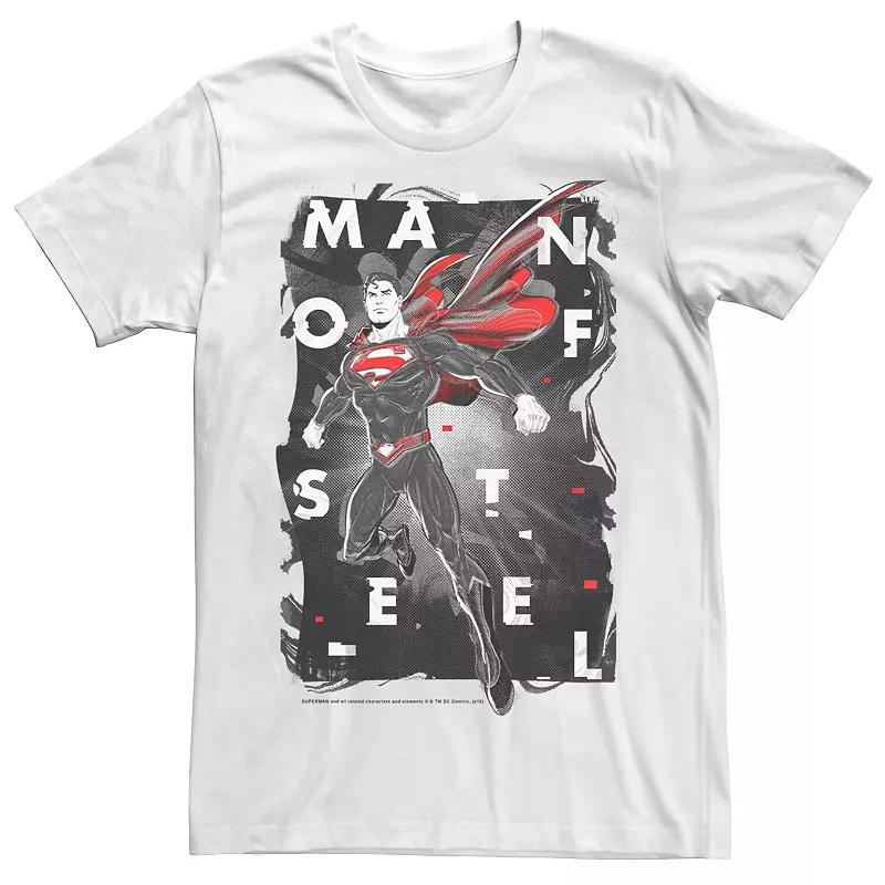 Men's DC Comics Superman Man Of SGraphic Teel Grey Scale Portrait Graphic Tee,  Product Image