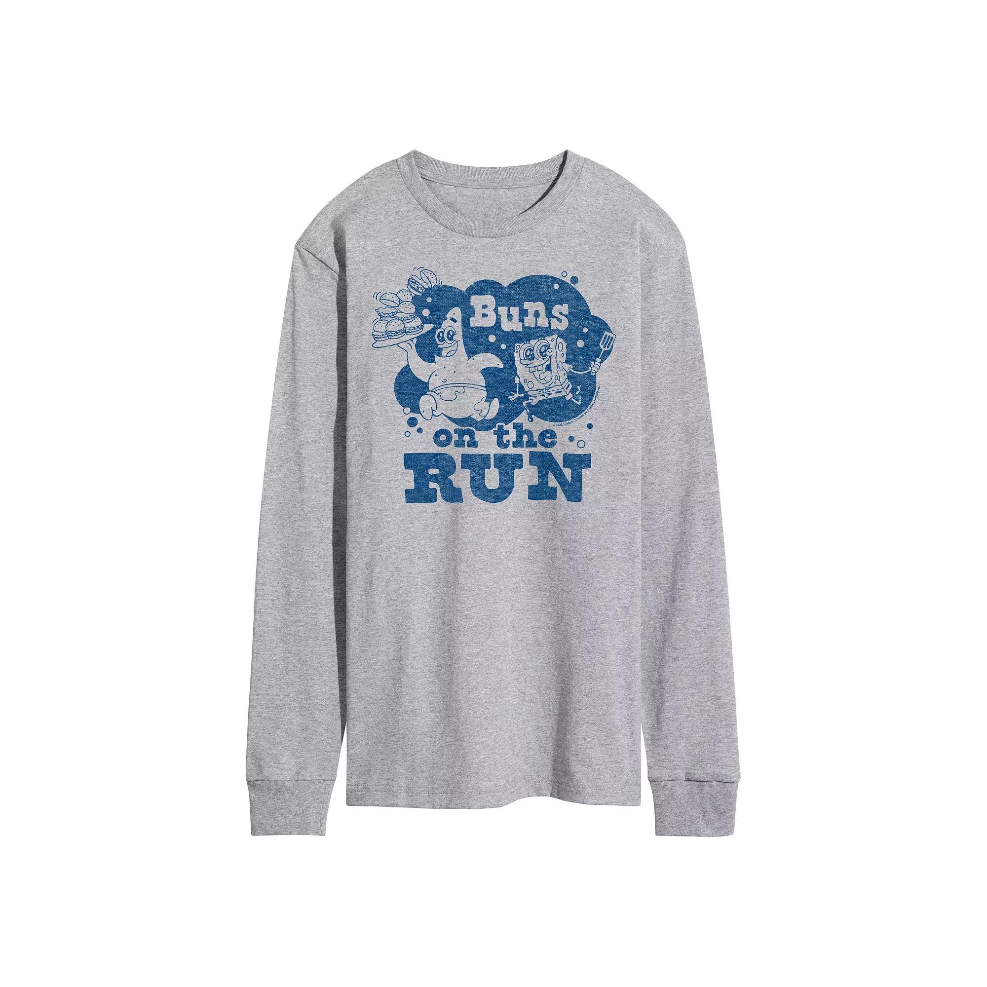 Men's Nickelodeon SpongeBob Squarepants Buns On The Run Long Sleeve,  Product Image