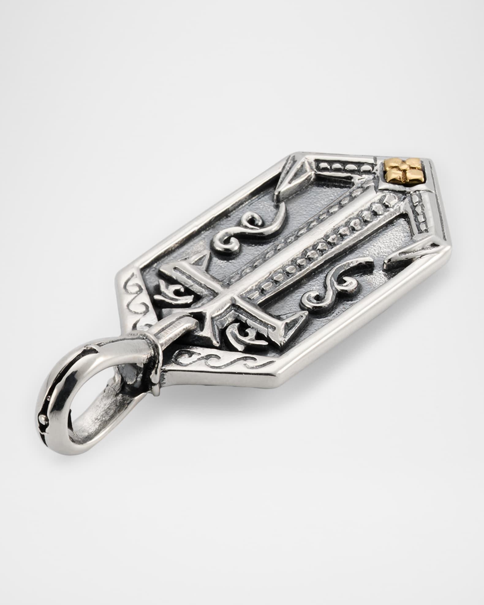 Mens Hydra Sterling Silver and 18K Gold Pendant Product Image