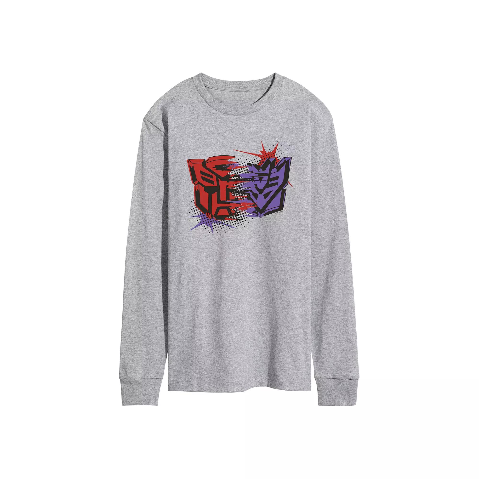 Men's Transformers Autobot Vs Decepticon Long Sleeve Graphic Tee,  Product Image