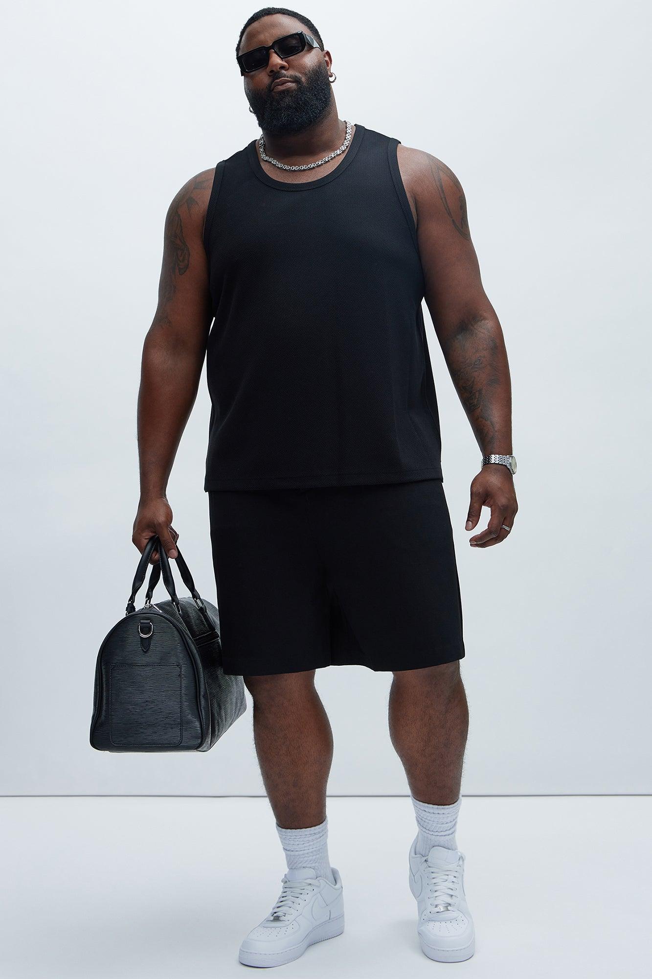 Kamryn Textured Tank Top - Black Product Image