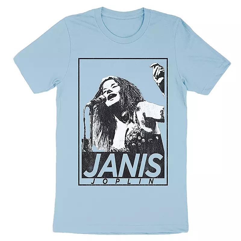 Men's Janis Joplin Simple Singing Tee, Size: Medium, Blue Product Image