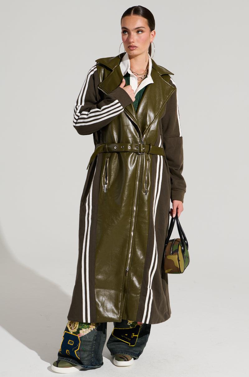 HADLEY MIXED MEDIA TRENCH Product Image