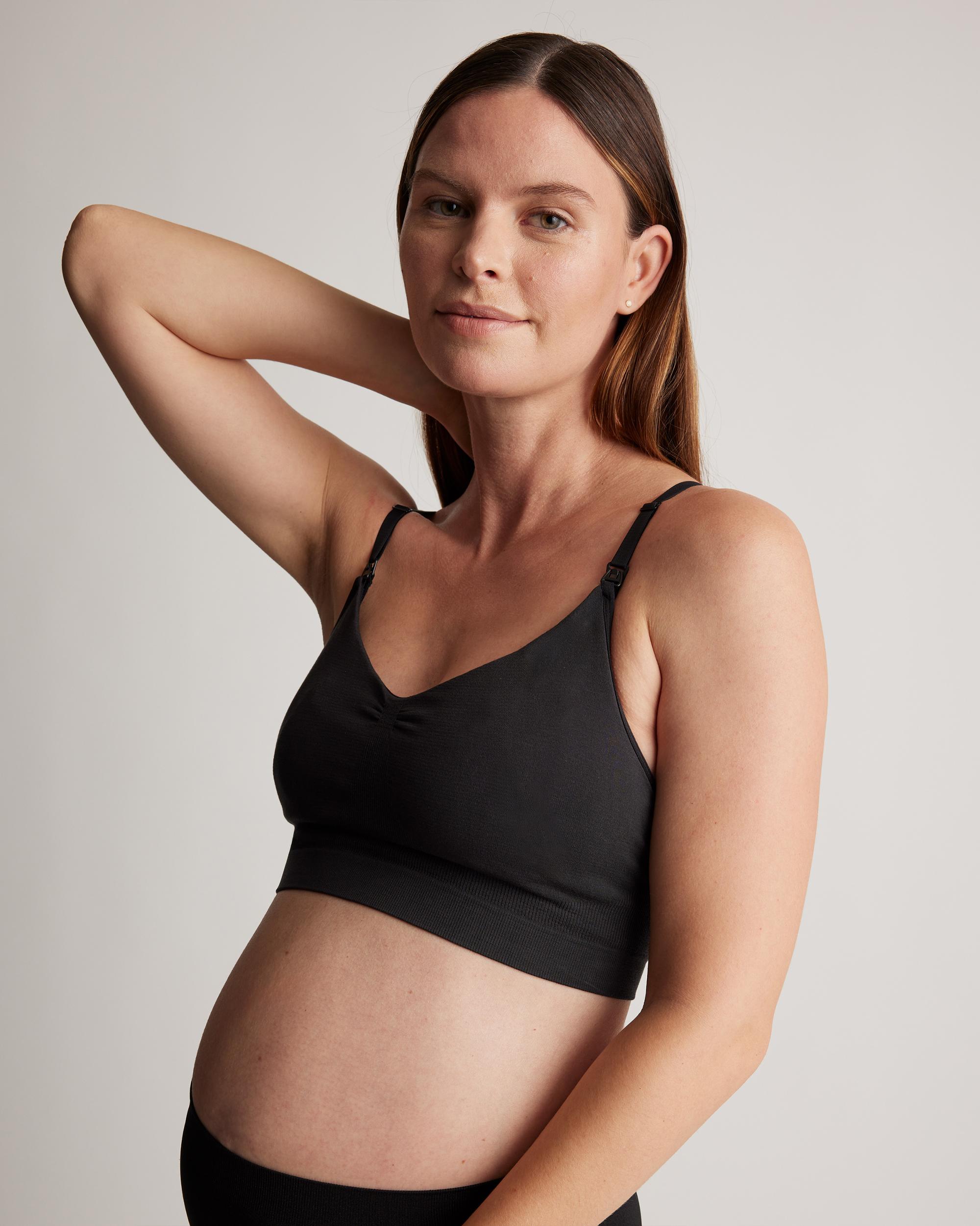 Quince | Women's Comfort Rib Maternity Nursing & Pumping Bralette Size XS, Nylon/Spandex Product Image