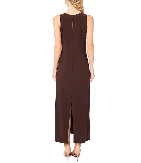 Vince Camuto Sleeveless Keyhole Back Crew Neck A-Line Maxi Dress Product Image