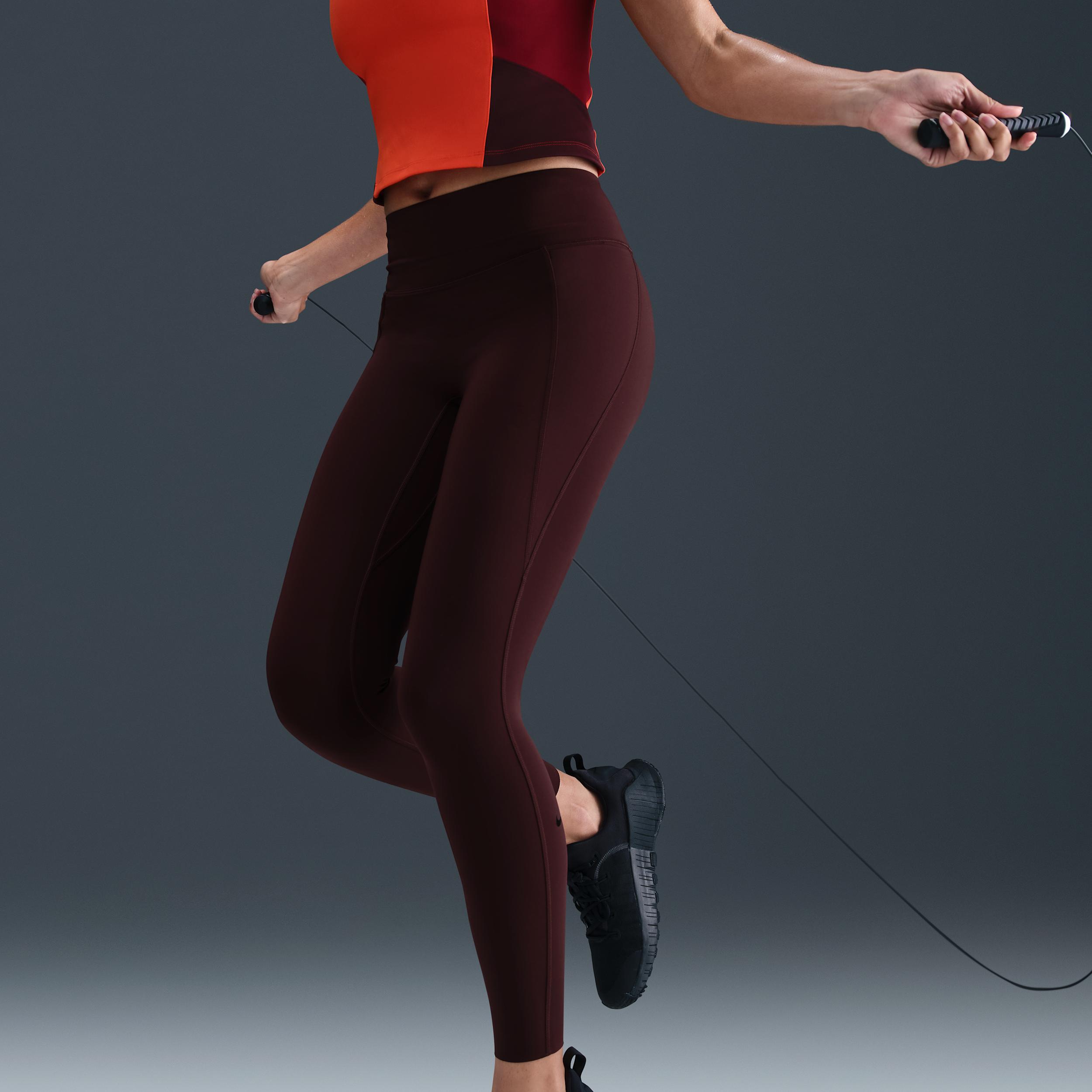 Nike Womens Universa High-Waisted 7/8 Leggings with No Front Seam | HQ6813-652 Product Image